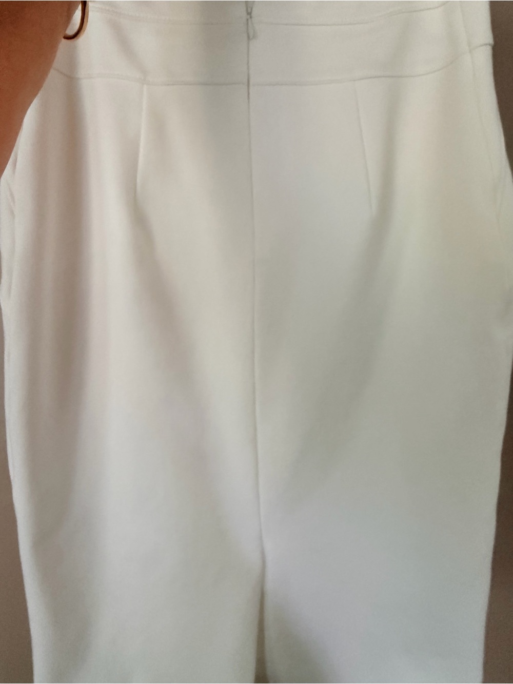 White House Black Market High-Rise White Women’s Midi Pencil Skirt Winter White